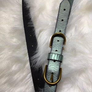 Blue Free People Metallic Belt | M/L